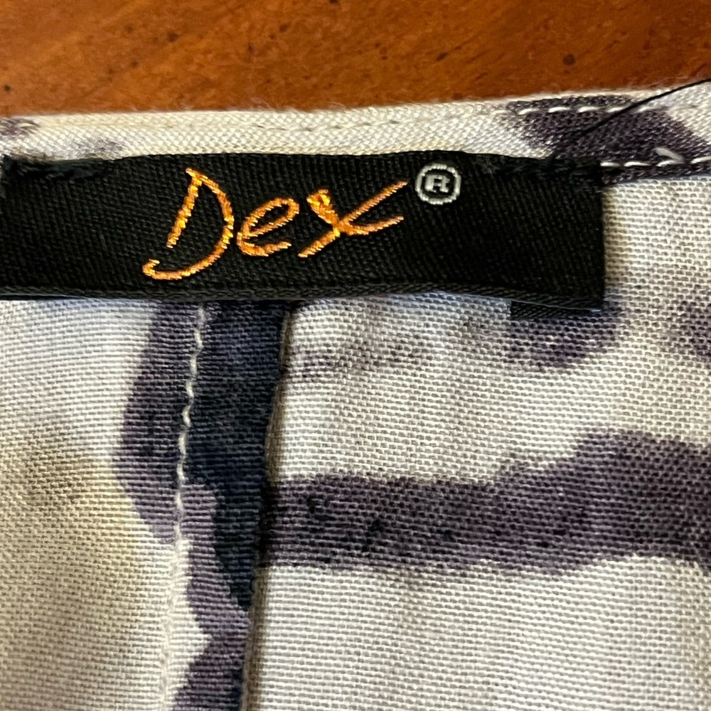 Dex Women’s Tie Die Hippie Blouse Medium Black & Grey - Picture 4 of 8
